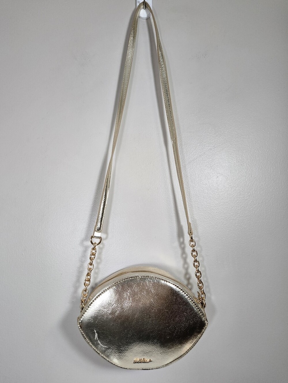🔥FINAL💲⬇️💛🧿💛 Betsey Johnson Women's Eyes Have It Gold Crossbody, OS ~ VGUC - Picture 5 of 16